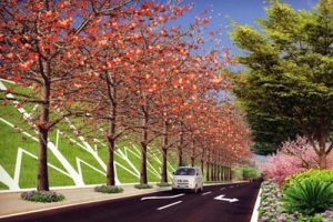 绿地济南国际花都市政绿化带景观概念设计