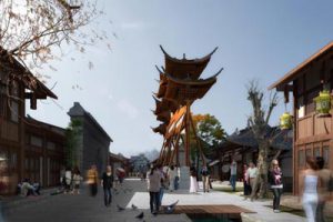 青溪古城总体规划鸟瞰图