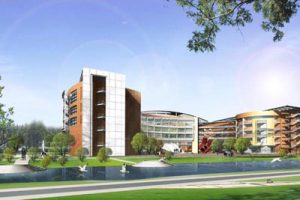 广州番禺市桥南区高级中学单体建筑规划设计